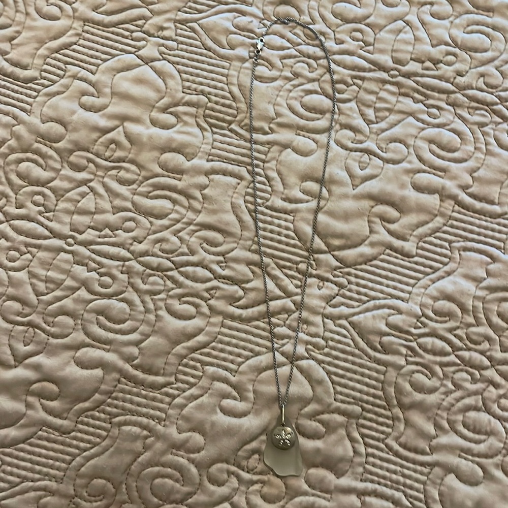 Custom Sand Dollar Necklace With White Sapphires